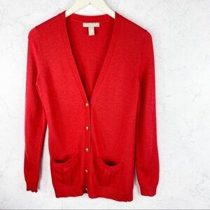 [BR] Red Sweater Button Cardigan